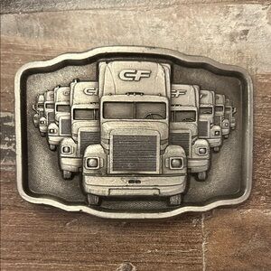 CF Fleet Trucker Belt Buckle - Antique Silver Tone